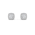 2CTW Round Shaped Lab Grown Diamond (F/VS) Halo Stud Earrings in 14K Gold