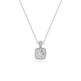 0.75CTW Round Shaped Lab Grown Diamond (F/VS) Halo Pendant in 14K Gold