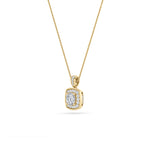 0.75CTW Round Shaped Lab Grown Diamond (F/VS) Halo Pendant in 14K Gold