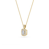 0.75CTW Round Shaped Lab Grown Diamond (F/VS) Halo Pendant in 14K Gold