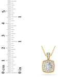 0.75CTW Round Shaped Lab Grown Diamond (F/VS) Halo Pendant in 14K Gold