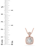 0.75CTW Round Shaped Lab Grown Diamond (F/VS) Halo Pendant in 14K Gold