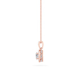 0.75CTW Oval Shaped Lab Grown Diamond (F/VS) Halo Pendant in 14K Gold