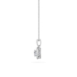 1.25CTW Oval Shaped Lab Grown Diamond (F/VS) Halo Pendant in 14K Gold