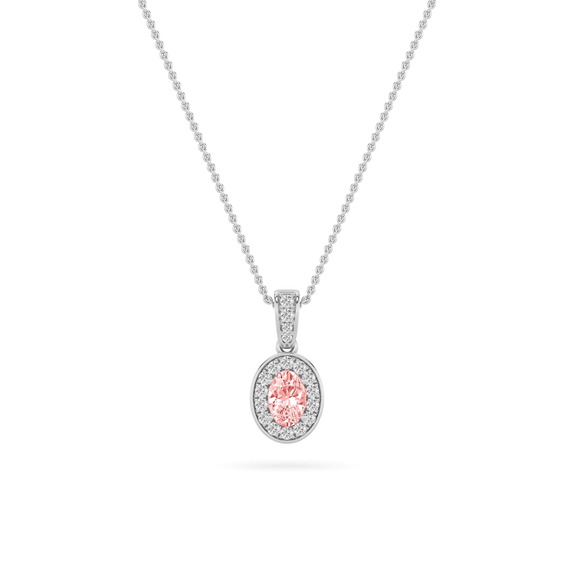 1.3CTW Oval Shaped Lab Grown Diamond (F/VS)  Pendant in 14K Gold
