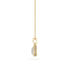 1.25CTW Pear Shaped Lab Grown Diamond (F/VS) Halo Pendant in 14K Gold