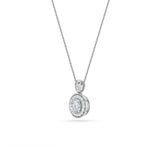 0.75CTW Round Shaped Lab Grown Diamond (F/VS) Halo Pendant in 14K Gold
