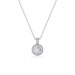1.25CTW Round Shaped Lab Grown Diamond (F/VS) Halo Pendant in 14K Gold