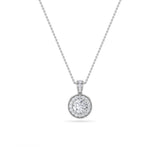1.25CTW Round Shaped Lab Grown Diamond (F/VS) Halo Pendant in 14K Gold