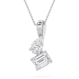 3CTW Radiant Shaped Lab Grown Diamond (F/VS) TOI Et Moi Fashion Pendant in 14K Gold