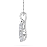 3CTW Radiant Shaped Lab Grown Diamond (F/VS) TOI Et Moi Fashion Pendant in 14K Gold
