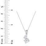 3CTW Radiant Shaped Lab Grown Diamond (F/VS) TOI Et Moi Fashion Pendant in 14K Gold