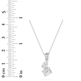 3CTW Radiant Shaped Lab Grown Diamond (F/VS) TOI Et Moi Fashion Pendant in 14K Gold