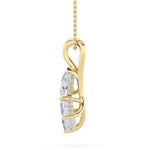 3CTW Radiant Shaped Lab Grown Diamond (F/VS) TOI Et Moi Fashion Pendant in 14K Gold