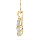 3CTW Radiant Shaped Lab Grown Diamond (F/VS) TOI Et Moi Fashion Pendant in 14K Gold