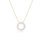 2CTW Round Shaped Lab Grown Diamond (F/VS) Circle Pendant in 14K Gold