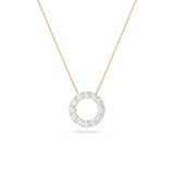 2CTW Round Shaped Lab Grown Diamond (F/VS) Circle Pendant in 14K Gold