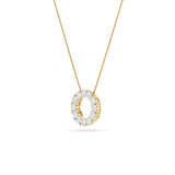 2CTW Round Shaped Lab Grown Diamond (F/VS) Circle Pendant in 14K Gold
