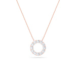 2CTW Round Shaped Lab Grown Diamond (F/VS) Circle Pendant in 14K Gold