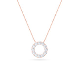 2CTW Round Shaped Lab Grown Diamond (F/VS) Circle Pendant in 14K Gold