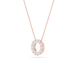 2CTW Round Shaped Lab Grown Diamond (F/VS) Circle Pendant in 14K Gold