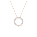 2CTW Round Shaped Lab Grown Diamond (F/VS) Circle Pendant in 14K Gold
