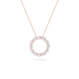 2CTW Round Shaped Lab Grown Diamond (F/VS) Circle Pendant in 14K Gold