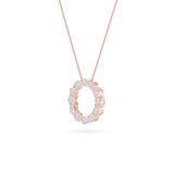 2CTW Round Shaped Lab Grown Diamond (F/VS) Circle Pendant in 14K Gold