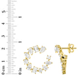 5CTW Mix Shaped Lab Grown Diamond (F/VS) Fancy Circle Earrings in 14K Gold
