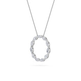 2CTW Marquise Shaped Lab Grown Diamond (F/VS) Circle Necklace in 14K Gold
