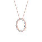 2.25CTW Marquise Shaped Lab Grown Diamond (G/VS) Circle Necklace in 14K Gold