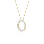 2CTW Marquise Shaped Lab Grown Diamond (F/VS) Circle Necklace in 14K Gold