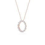 2CTW Marquise Shaped Lab Grown Diamond (F/VS) Circle Necklace in 14K Gold