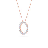 2CTW Marquise Shaped Lab Grown Diamond (F/VS) Circle Necklace in 14K Gold