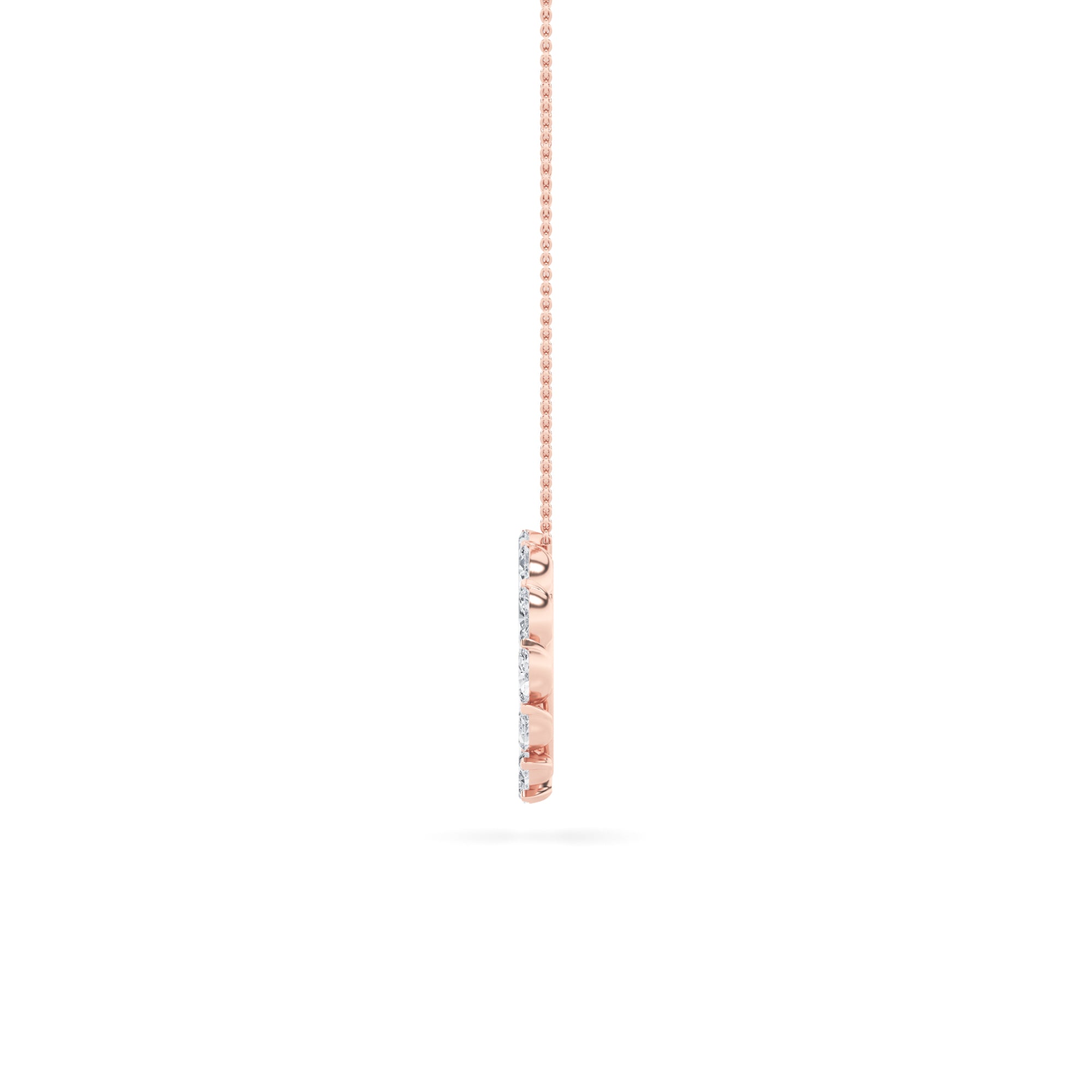 2CTW Marquise Shaped Lab Grown Diamond (F/VS) Circle Necklace in 14K Gold