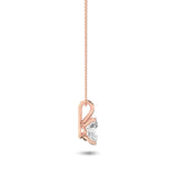 1CTW Elongated Cushion Shaped Lab Grown Diamond (F/VS) Split Bale Solitaire Pendant in 14K Gold