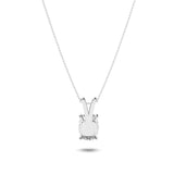 2CTW Elongated Cushion Shaped Lab Grown Diamond (F/VVS) Split Bale Solitaire Pendant in 14K Gold