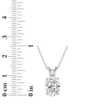 2CTW Oval Shaped Lab Grown Diamond (F/VS) Split Bale Solitaire Pendant in 14K Gold