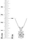 2CTW Oval Shaped Lab Grown Diamond (F/VS) Split Bale Solitaire Pendant in 14K Gold