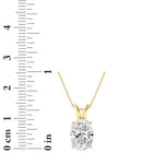 3CTW Oval Shaped Lab Grown Diamond (F/VS) Split Bale Solitaire Pendant in 14K Gold