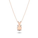 3CTW Oval Shaped Lab Grown Diamond (F/VS) Split Bale Solitaire Pendant in 14K Gold