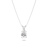 1CTW Pear Shaped Lab Grown Diamond (F/VS) Split Bale Solitaire Pendant in 14K Gold