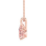 2CTW Pear Shaped Lab Grown Diamond (F/VS) Split Bale Solitaire Pendant in 14K Gold