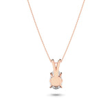 3CTW Pear Shaped Lab Grown Diamond (F/VS) Split Bale Solitaire Pendant in 14K Gold