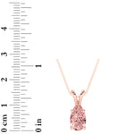 3CTW Pear Shaped Lab Grown Diamond (F/VS) Split Bale Solitaire Pendant in 14K Gold