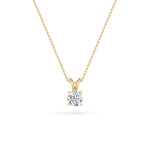1CTW Round Shaped Lab Grown Diamond (F/VS) Split Bale Solitaire Pendant in 14K Gold