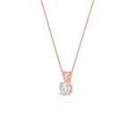 1CTW Round Shaped Lab Grown Diamond (F/VS) Split Bale Solitaire Pendant in 14K Gold