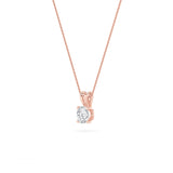 1CTW Round Shaped Lab Grown Diamond (F/VS) Split Bale Solitaire Pendant in 14K Gold