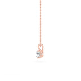 1CTW Round Shaped Lab Grown Diamond (F/VS) Split Bale Solitaire Pendant in 14K Gold