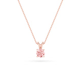 2CTW Round Shaped Lab Grown Diamond (F/VS) Split Bale Solitaire Pendant in 14K Gold
